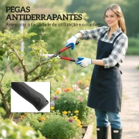 Outsunny Conjunto de Ferramentas para Jardim de 3 Peças Ferramentas de Jardinagem com Tesouras Cortadores de Ramos Tesouras de Podar Vermelho(m-6)