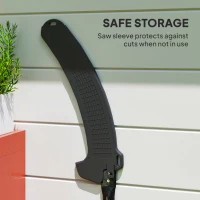 Outsunny Manual Pole Saw, 1.8-2.9 m Extendable Tree Pruner, Tree Lopper Long Reach Telescopic with Extendable Handle & 40 cm Saw for Tree Trimming(m-7)