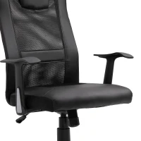 Vinsetto Bürostuhl Drehstuhl höhenverstellbar Chefsessel Schreibtischstuhl ergonomisch PU schwarz 66 x 73 x 108-118 cm(m-9)