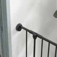 PawHut Hundegitter für mittelgroße Hunde Faltbar mit 6 Paneelen aus Stahl und Kunststoff, 123x102x100 cm, Schwarz(m-3)