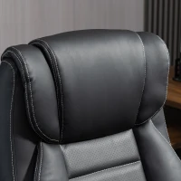 Vinsetto Bürostuhl mit Massage höhenverstellbarer Chefsessel ergonomischer Drehstuhl Gamingstuhl Computerstuhl Massage Sessel 6 Vibrationspunkte Leinen-Gefühl einstellbar Schwarz 66 x 78 x 112-120 cm(m-9)