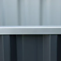 Outsunny Gartenbeet aus Stahl, Offener Boden und Werkzeuglose Montage, 90x90x30cm(m-4)