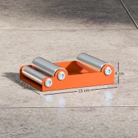 HOMCOM Stand rouleau pour nettoyage des pneus de moto et graissage de la chaîne, largeur de pneu < 180mm, motos < 220kg, orange(m-3)