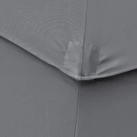 Outsunny Sonnenschirm für den Garten, runder neigbarer Sonnenschirm Ø 2,85 x 2,5 m mit Kurbel, 2 Belüftungsöffnungen, 180 g/m² Polyesterstoff, UV-Schutz, Grau(m-5)