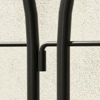Outsunny Lot de 2 supports pour plantes grimpantes, Rankgitter für Garten, für Gemüse, Reben, Blumen, aus Metall, 50 x 220 cm, Schwarz(m-5)