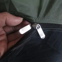 Outsunny Campingzelt 2 Personen mit Veranda, Fenstern und Reißverschlusstür, 210x210x150 cm, Grün(m-4)