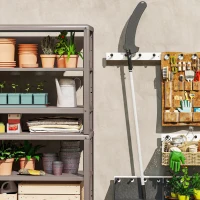 Outsunny Manual Pole Saw, 1.8-2.9 m Extendable Tree Pruner, Tree Lopper Long Reach Telescopic with Extendable Handle & 40 cm Saw for Tree Trimming(m-8)