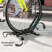 SPORTNOW Stalen Fietsstandaard voor Fietsen met 80 mm Bandbreedtes 75 x 41 x 81H cm Zwart(m-7)