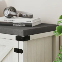 HOMCOM Zapatero con Asiento Compartimentos para 7 Pares de Zapatos para Entrada Salón Dormitorio 100x40x48 cm Blanco y Gris(m-9)