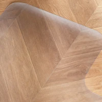 HOMCOM Vloermat voor Harde Vloeren, 90 x 120 cm, Antislip, Transparant, Vloermatten ter Bescherming van Hout en Tegels, voor Kantoor en Thuis(m-7)