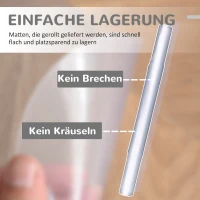 HOMCOM Vloermat voor Harde Vloeren, 90 x 120 cm, Antislip, Transparant, Vloermatten ter Bescherming van Hout en Tegels, voor Kantoor en Thuis(m-4)