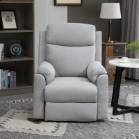 HOMCOM elektrischer Aufstehsessel Sessel mit Aufstehhilfe für Senior Relaxsessel TV Sessel mit schlaffunktion und aufstehhilfe Fernsehsessel Liegefunktion Leinen-Touch Hellgrau 83 x 89 x 102 cm(m-8)