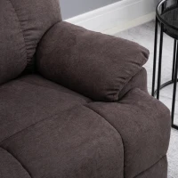 HOMCOM Relaxsessel mit Aufstehhilfe, 160° verstellbare Rückenlehen, Massage- und Wärmefunktion, 83 cm x 95 cm x 105 cm, Braun(m-9)