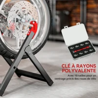 HOMCOM Équilibreuse manuelle de roues de moto aluminium acier équilibrage des dommages de roues pliable 40x39,5x40,5cm noir(m-5)