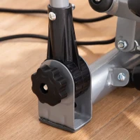 HOMCOM Stepper Fitness cu Maner, Bante Elastice, LCD, Oțel/ABS, Argintiu-Negru(m-9)