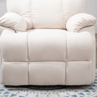 HOMCOM Sessel mit Aufstehhilfe, Massagesessel, Relaxsessel mit USB-Anschluss, Fernsehsessel mit Fernbedienung, Seitentasche, Neigebarer TV-Sessel mit Samtoptik, Beige(m-10)