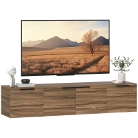 Mobile TV Sospeso HOMCOM 180cm Con Luci LED - Per TV Fino A 75", Nero, Con Telecomando - Foto 3