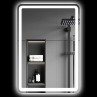 HOMCOM Specchio Bagno con Interruttore Touch, Luce LED a 3 Temperature e Antiappannamento, 70x100cm