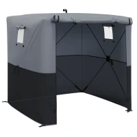 Outsunny 2 x 2m Pop-Up Gazebo, with Accessories - Black(m-1)