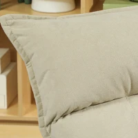 HOMCOM Vloerzetel met 5-voudig verstelbare rugleuning, draaibaar, moderne gestoffeerde stoel, Beige(m-9)