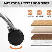 HOMCOM Leathaire Reclining Office Chair with Lumbar Support Pillow - Dark Brown(m-8)