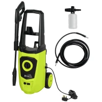 DURHAND 1800W High Pressure Washer, 150 Bar Pressure, 510 L/h Flow, High-Performance Portable Power Washer Jet Wash Cleaner with 6M Hose, Snow Foam Bottle for Garden, Car, Furniture, Green(m-11)