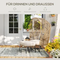 HOMCOM Teppich für drinnen und draußen, Boho-Design, leicht zu reinigen, Grau(m-5)