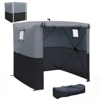 Outsunny 2 x 2m Pop-Up Gazebo, with Accessories - Black(m-10)