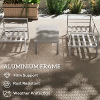 Outsunny 4 Piece Garden Furniture Set, 4 Seater Aluminium Garden Sofa Set with 2 Armchairs, Loveseat, Coffee Table and Cushions, Outdoor Conversation Conservatory Furniture for Patio, Charcoal Grey(m-4)