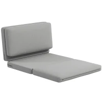 HOMCOM 2-in-1 opvouwbare Relaxstoel, Gastenmatras, deelbaar, 120 cm breed, Lichtgrijs(m-11)