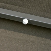 Outsunny 2.7m Patio Garden Umbrella Outdoor Parasol with Tilt Crank and 24 LEDs Lights (Grey)(m-11)