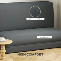 HOMCOM 3-in-1 Opvouwbare Relaxstoel, Gastenmatras, Deelbaar, 138 cm breed, Donkergrijs(m-5)