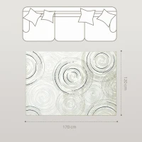 HOMCOM Modern Area Rug, Swirl Pattern Machine Washable Rug, Allergy-Friendly Floor Carpet for Living Room, Bedroom, Dining Room, Home Office, 170 x 120 cm, Cream White(m-3)