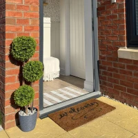 HOMCOM Pianta di Bosso Artificiale a 3 Sfere con Vaso Incluso e Fondo Rinforzato, Altezza 90 cm(m-8)