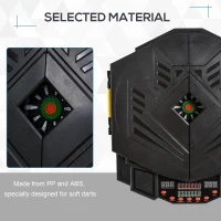 HOMCOM DART BOARD SET ELECTRONIC DARTBOARD LED DIGITAL SCORE DISPLAY SOFT TIP 27 GAMES SPEAKER SOUND WITH DARTS(m-4)
