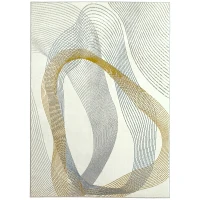 HOMCOM Modern Area Rug, Machine Washable Rug, Allergy-Friendly Floor Carpet for Living Room, Bedroom, Dining Room, Home Office, 170 x 120 cm, Cream White(m-1)