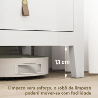 HOMCOM Cómoda de 6 Gavetas Cómoda para Dormitório com Puxadores de PU 120x40x78 cm Branco(m-8)