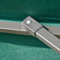 Outsunny 2.7m Patio Garden Umbrella Outdoor Parasol with Tilt Crank and 24 LEDs Lights (Green)(m-10)