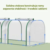 Outsunny Foliowe Szklarnia Cieplarnia Ogród Warzywny Drzwi Hodowla Roślin Folie(m-4)