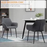 HOMCOM eetkamerstoelen set stoel(m-4)