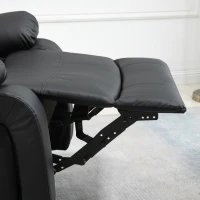 HOMCOM Massagestoel met 8 trillingskoppen, relaxfauteuil, verstelbare rugleuning en voetsteun, zwart(m-10)