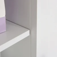 HOMCOM Armário de banheiro com 3 níveis abertos 1 porta 53x14,5x50,5 cm Branco(m-9)