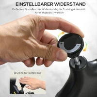 SPORTNOW Heimtrainer, leise, anpassbarer Widerstand, Pulssensor, Monitor, Gelb(m-5)