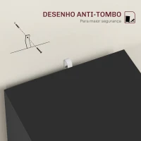 HOMCOM Bloco de Gavetas com 2 Gavetas Fechadura e Barras para Documentos A4 e Carta 40x41,5x67,5 cm Preto(m-7)