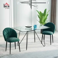 HOMCOM set 2 scaune captusite fara cotiere, 50x54x79cm(m-9)