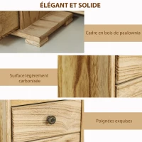 HOMCOM Boîte à bijoux femme à 4 niveaux, coffre à bijoux avec ailes, miroir et 2 tiroirs, 26,5 x 16 x 33,5 cm, marron(m-6)