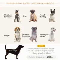 PawHut Hondenbank met zachte bekleding huisdierbank hondenbed kattenbank met houten poten(m-7)