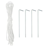 Outsunny 2H x 3.5L x 3W (m) Walk-in Tunnel PE Mesh Greenhouse White(m-10)