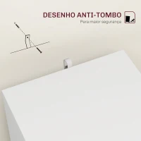 HOMCOM Bloco de Gavetas com 2 Gavetas Fechadura e Barras para Documentos A4 e Carta 40x41,5x67,5 cm Branco(m-7)