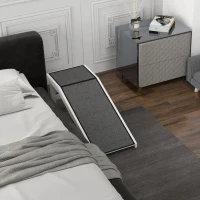 PawHut Haustierrampe mit rutschfestem Teppich 125 x 40 x 35,5cm Kiefernholz(m-7)